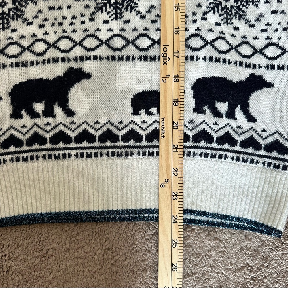 Ted Baker Polar Bear Fair Isle Alpaca Wool Sweater Nordic Winter - Picture 6 of 9
